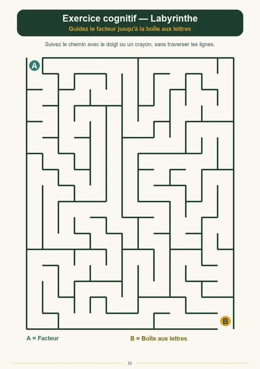 Fiche à imprimer : labyrinthe